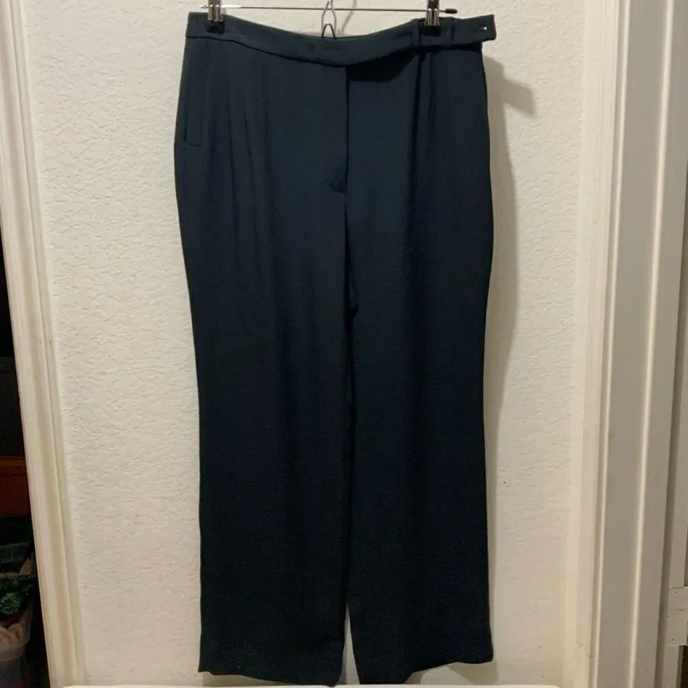 Armani Collezioni straight leg, black slacks button, zipper front, size 10